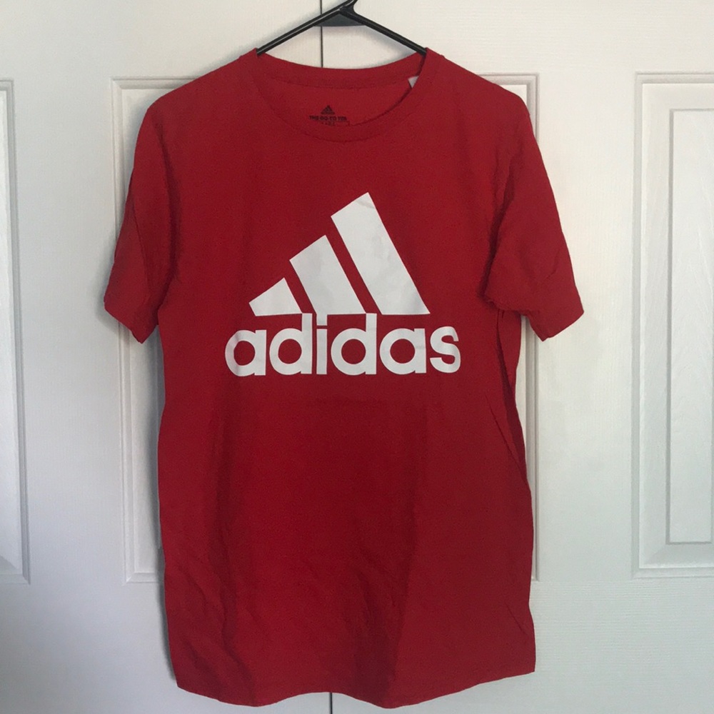 red adidas tshirt
